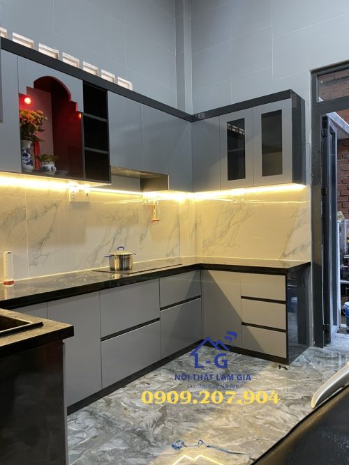 Tủ bếp nhựa Ecoplast chữ U