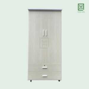DL2CM2HA- K (1) Tủ Quần Áo Nhựa Đài Loan 2 Cánh Mở + 2 Hộc