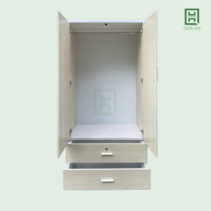 DL2CM2HA- K (2) Tủ Quần Áo Nhựa Đài Loan 2 Cánh Mở + 2 Hộc