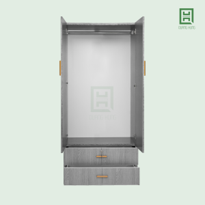 DL2CM2HA-TN14 (3) Tủ Quần Áo Nhựa Đài Loan 2 Cánh Mở + 2 Hộc
