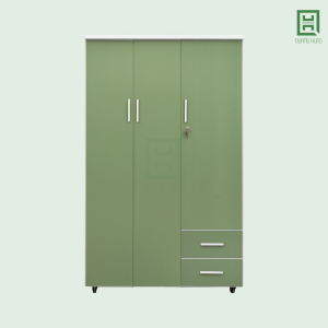 DL3CM2HP-XL (1) Tủ Quần Áo Nhựa Đài Loan 3 Cánh Mở + 2 Hộc Kéo