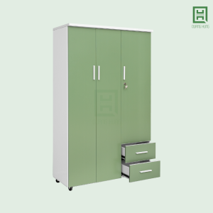 DL3CM2HP-XL (2) Tủ Quần Áo Nhựa Đài Loan 3 Cánh Mở + 2 Hộc Kéo