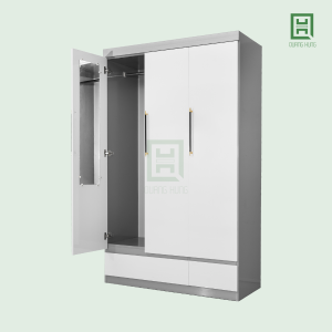 E3CM2HA-AT&S8 (2) Tủ Quần Áo Nhựa Ecoplast 3 Cánh Mở + 2 Hộc Âm