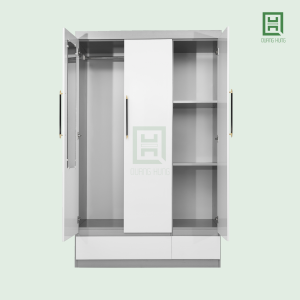 E3CM2HA-AT&S8 (5) Tủ Quần Áo Nhựa Ecoplast 3 Cánh Mở + 2 Hộc Âm