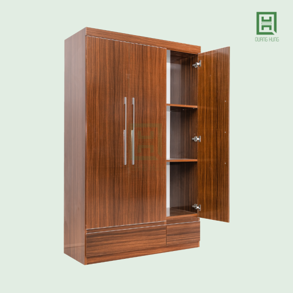 E3CM2HA-AV (2) Tủ Quần Áo Nhựa Ecoplast 3 Cánh Mở + 2 Hộc Âm