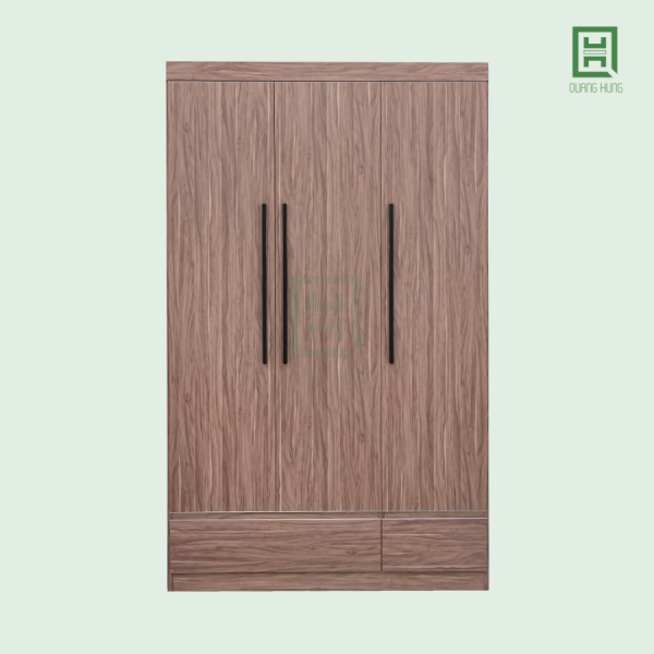 E3CM2HA-LUX26 (1) Tủ Quần Áo Nhựa Ecoplast 3 Cánh Mở + 2 Hộc Âm