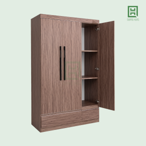 E3CM2HA-LUX26 (2) Tủ Quần Áo Nhựa Ecoplast 3 Cánh Mở + 2 Hộc Âm