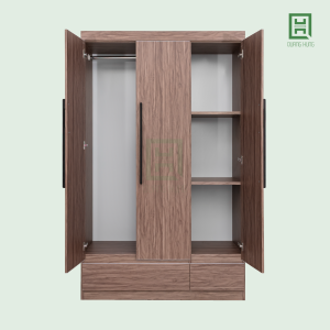 E3CM2HA-LUX26 (3) Tủ Quần Áo Nhựa Ecoplast 3 Cánh Mở + 2 Hộc Âm