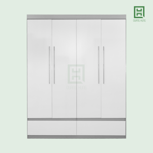 E4CM2HA-AT&S8 (1) Tủ Quần Áo Nhựa Ecoplast 4 Cánh Mở + 2 Hộc Âm