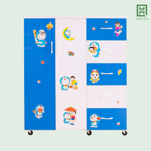 DL2CM5H-TXD Tủ Quần Áo Nhựa Đài Loan 2 Cánh Mở + 5 Hộc Kéo