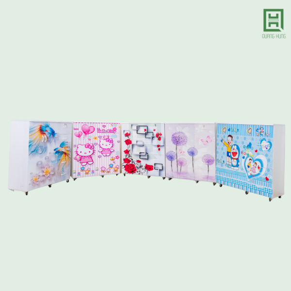 Tủ Quần Áo Nhựa Đài Loan 2 Cánh Mở + 5 Hộc Kéo In 3D