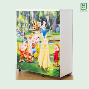 Tủ Quần Áo Nhựa Đài Loan 2 Cánh Mở + 5 Hộc Kéo In 3D