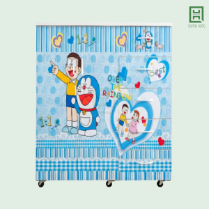 Tủ Quần Áo Nhựa Đài Loan Quang Hùng 2 Cánh Mở + 5 Hộc Kéo In 3D