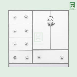 DL2CM5HB Tủ Quần Áo Nhựa Đài Loan Baby 2 Cánh Mở + 5 Hộc Kéo