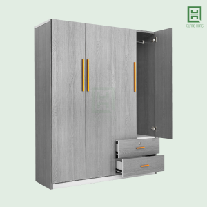 DL4C2HP-TN14 (3) Tủ Quần Áo Nhựa Đài Loan 4 Cánh Mở + 2 Hộc Kéo