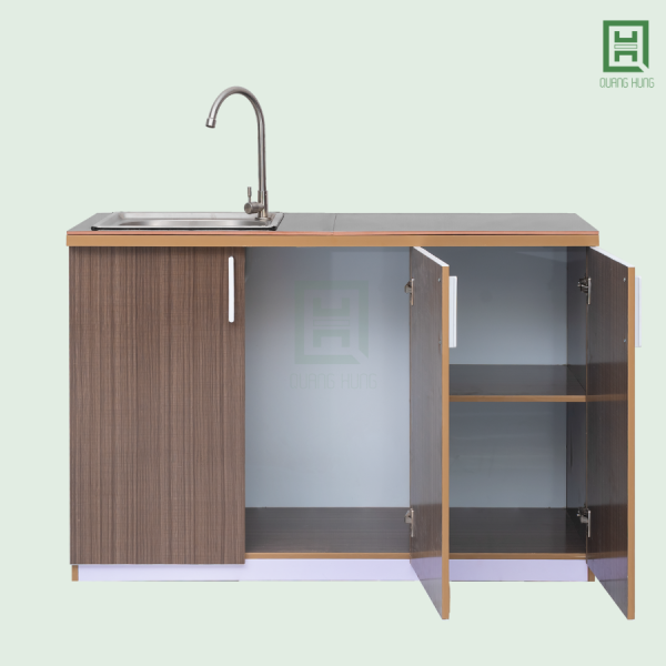 TBDL3CM (6) Tủ Bếp Nhựa Đài Loan 3 Cánh Mở