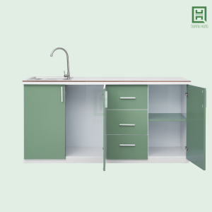 Tủ Bếp Nhựa Đài Loan 3 Cánh Mở + 3 Hộc Kéo