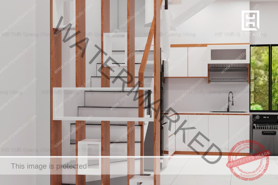 Vách ngăn nhựa kết hợp ngăn hộc trang trí