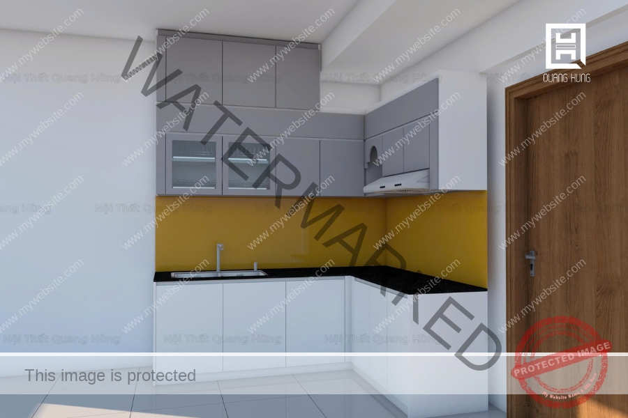 Thiết kế tủ bếp nhựa Vincopro chữ L