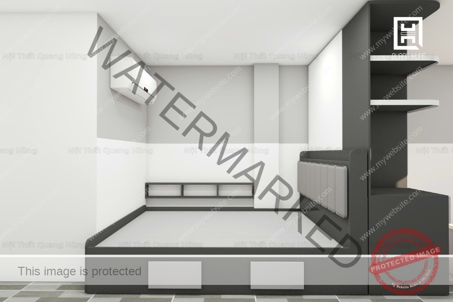 Thiết kế nội thất phòng ngủ từ nhựa cao cấp