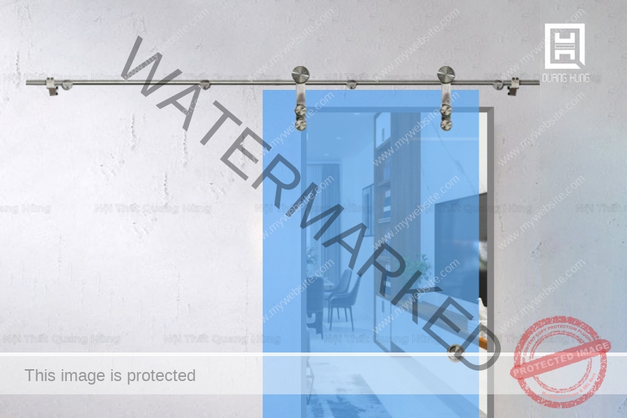 Cửa văn phòng từ kính cường lực kết hợp inox