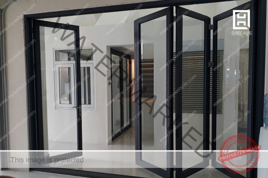 Nhôm cánh kính xếp gấp