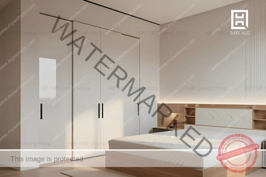 Tủ áo cánh lùa cánh Acrylic sáng bóng