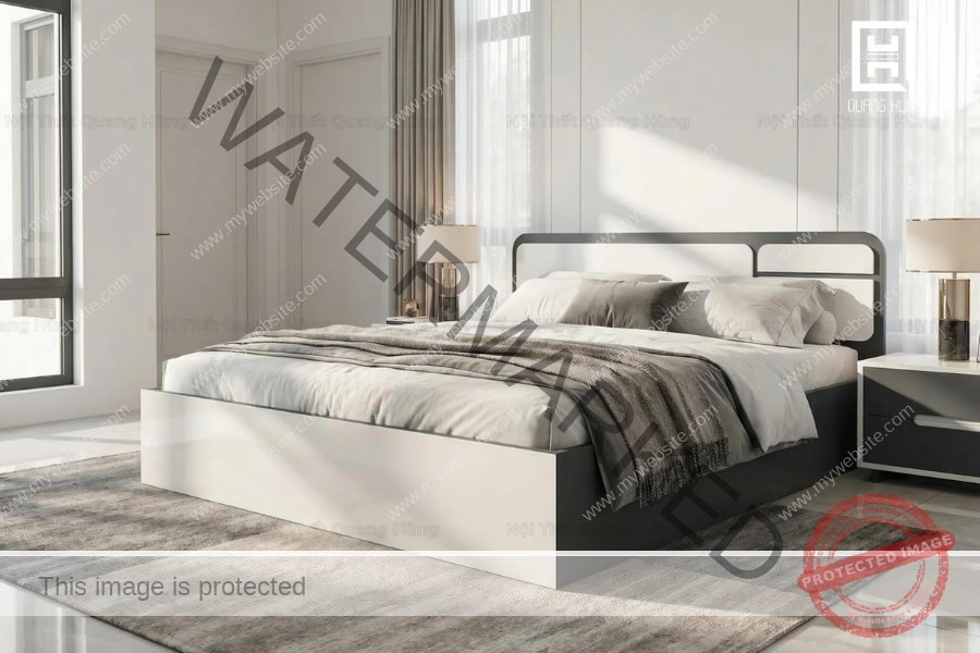 Phòng ngủ màu trắng hiện đại