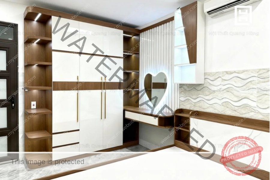 Phòng ngủ màu trắng sang trọng