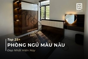 Phòng ngủ màu nâu