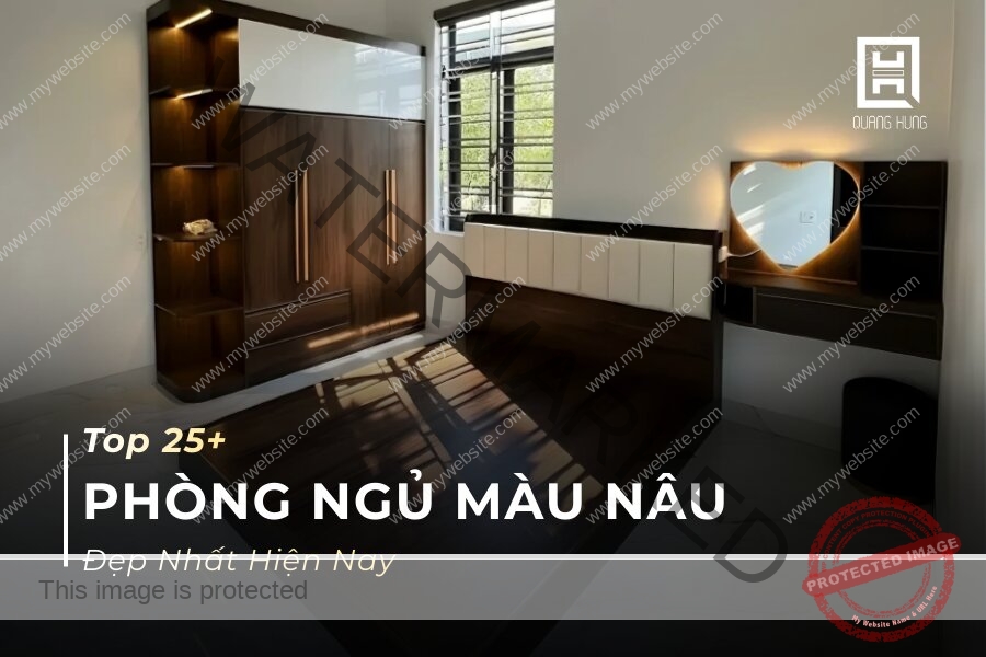 Phòng ngủ màu nâu