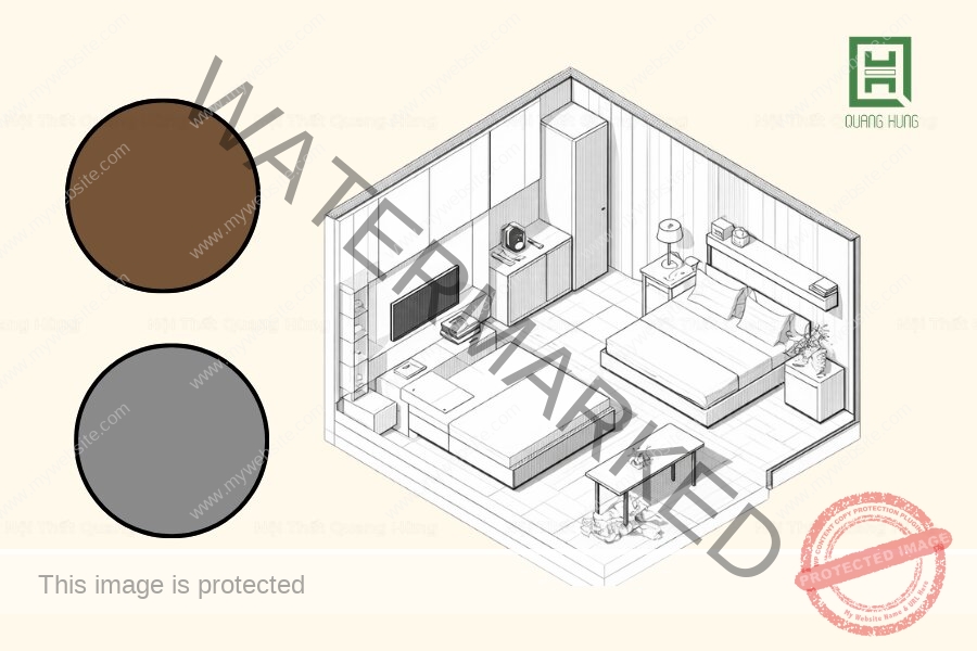 Nâu và xám là bộ đôi tạo nên chiều sâu và vẻ đẹp hiện đại