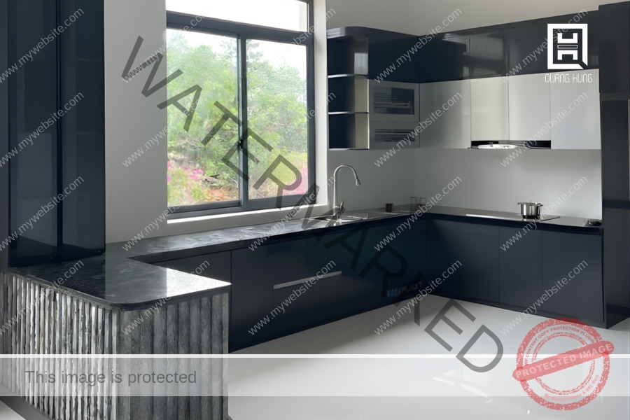 Thiết kế nội thất phòng bếp cho cấp 4