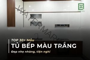 Tủ bếp màu trắng