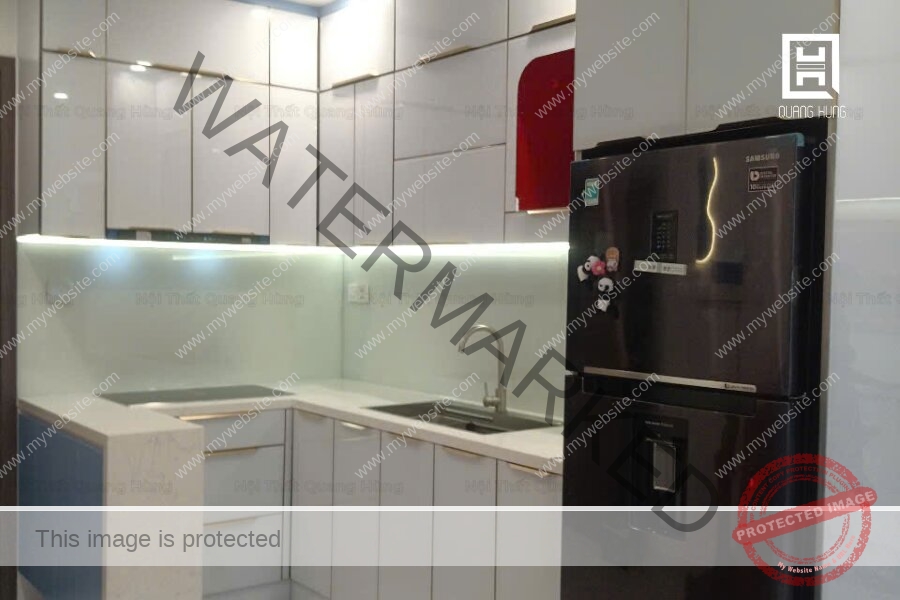 Hệ tủ bếp chữ U cho nhà nhỏ