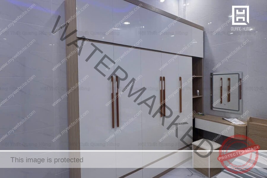 Tủ quần áo nhựa lắp ghép cánh Acrylic sang trọng