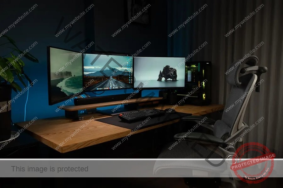 Phòng gaming màu đen ấn tượng