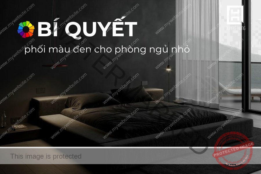 Bí quyết phối màu đen cho phòng ngủ nhỏ