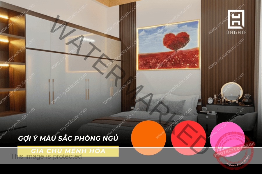 Màu sắc phòng ngủ hợp phong thủy cho gia chủ mệnh Hỏa