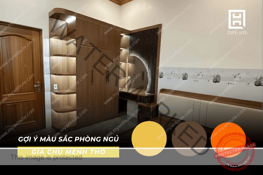Màu sắc phòng ngủ hợp phong thủy cho gia chủ mệnh Thổ