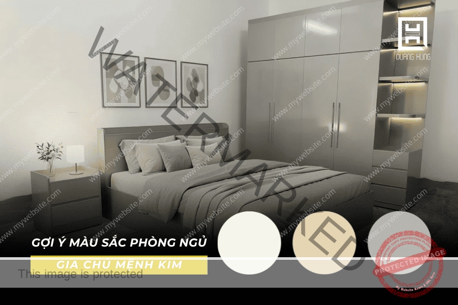 Màu sắc phòng ngủ hợp phong thủy cho gia chủ mệnh Kim