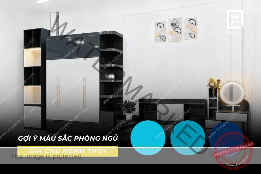 Màu sắc phòng ngủ hợp phong thủy cho gia chủ mệnh Thủy
