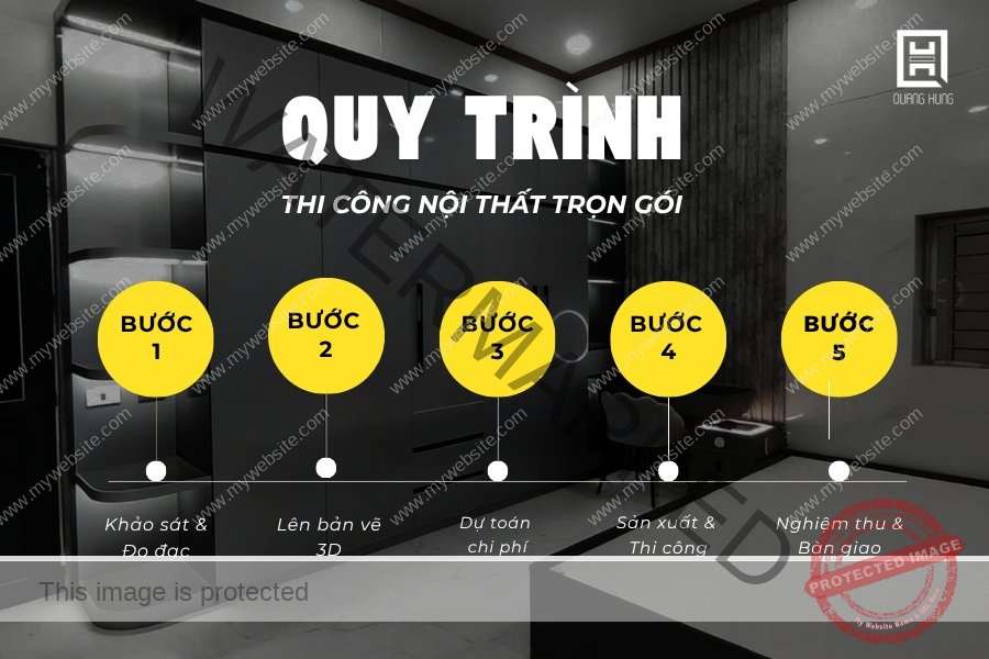 Quy trình thi công nội thất chung cư của Nội Thất Quang Hùng