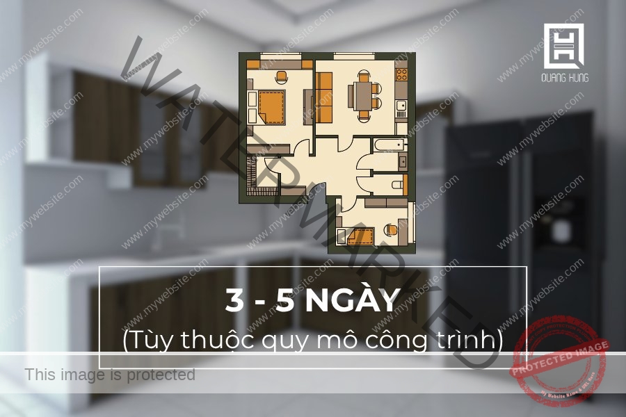 Thời gian thi công nội thất chung cư tại Quang Hùng