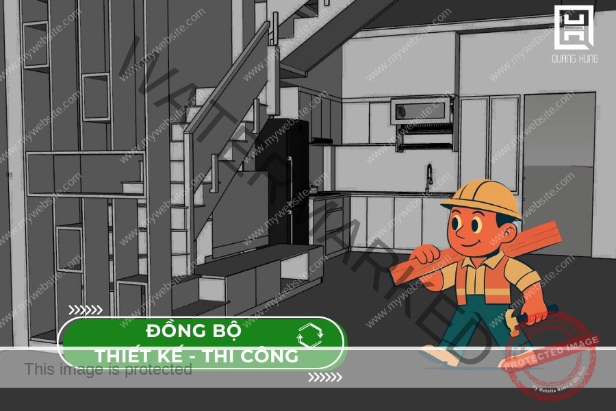 Đồng bộ thiết kế và thực tế sau thi công