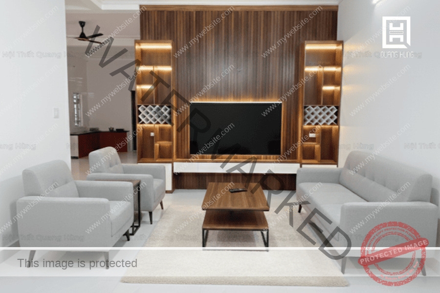 Mẫu nội thất nhà phố đẹp hiện đại do Quang Hùng thực hiện