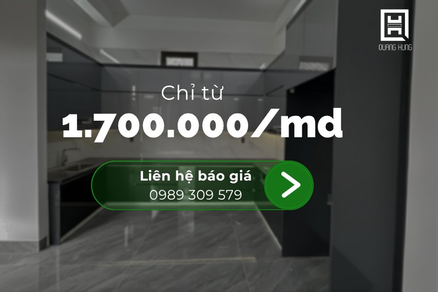 Báo giá tủ bếp màu ghi mới nhất tại Nội Thất Quang Hùng