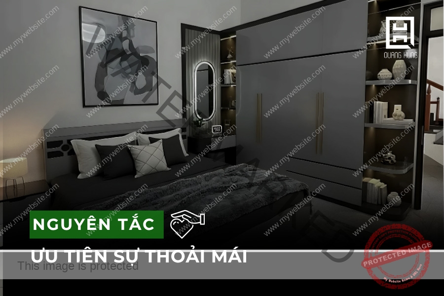 Ưu tiên sự thoải mái và riêng tư khi decor phòng ngủ vợ chồng