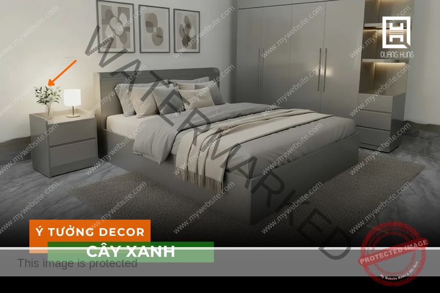 Decor bằng cây xanh trong phòng ngủ