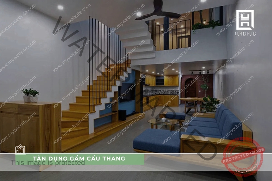 Tận dụng gầm cầu thang làm không gian chức năng
